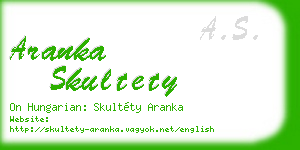 aranka skultety business card